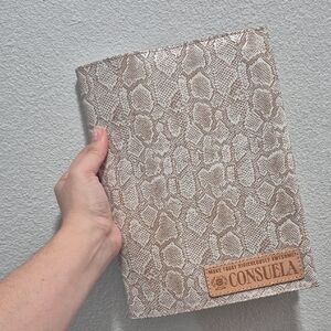 Consuela Neutral Beige Snake-Print Journal Cover